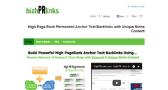 Desktop Screenshot of highprlinks.com