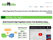 Tablet Screenshot of highprlinks.com